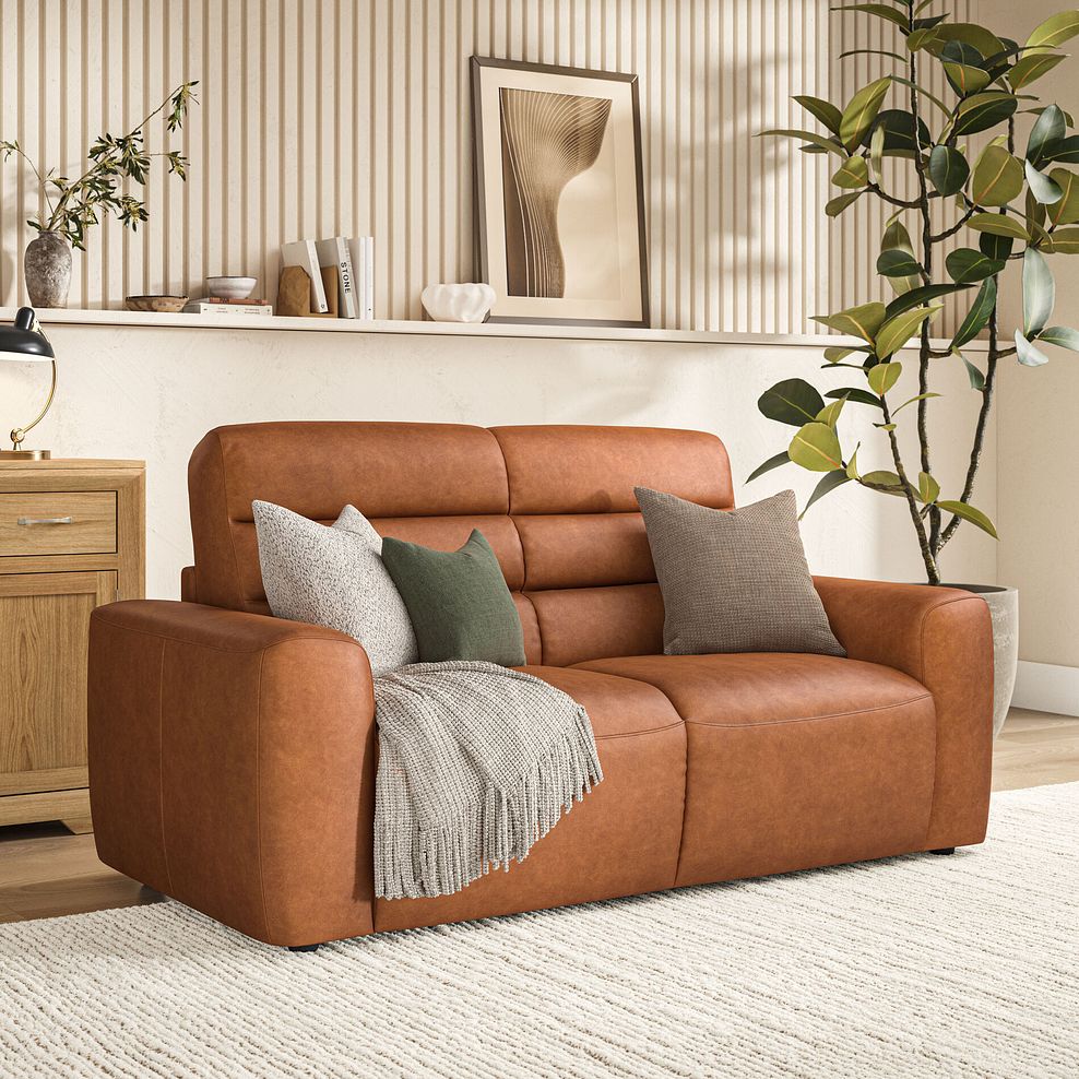 Cohen 3 Seater Sofa Bed in Virgo Cognac Leather 3