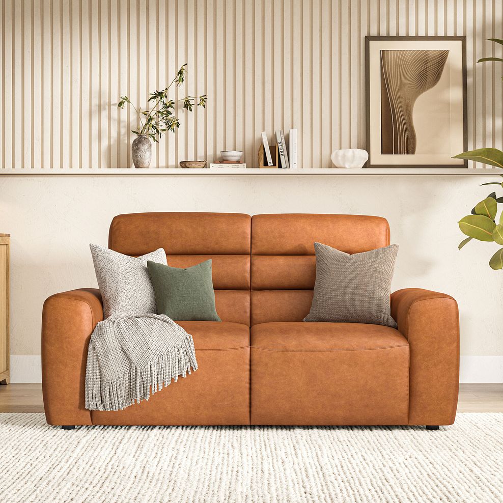 Cohen 3 Seater Sofa Bed in Virgo Cognac Leather 4