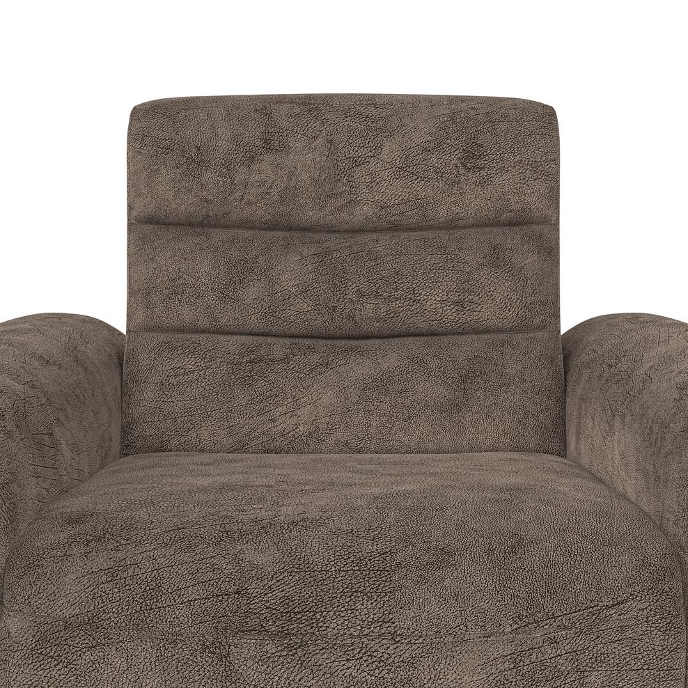 Cohen Electric Recliner Armchair in Dapple Chocolate Fabric 10