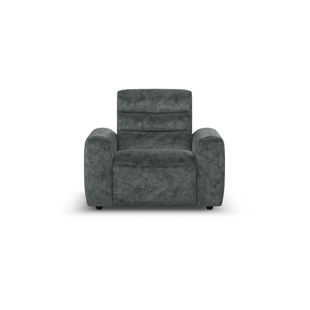 Cohen Electric Recliner Armchair in Dapple Grey Fabric 4