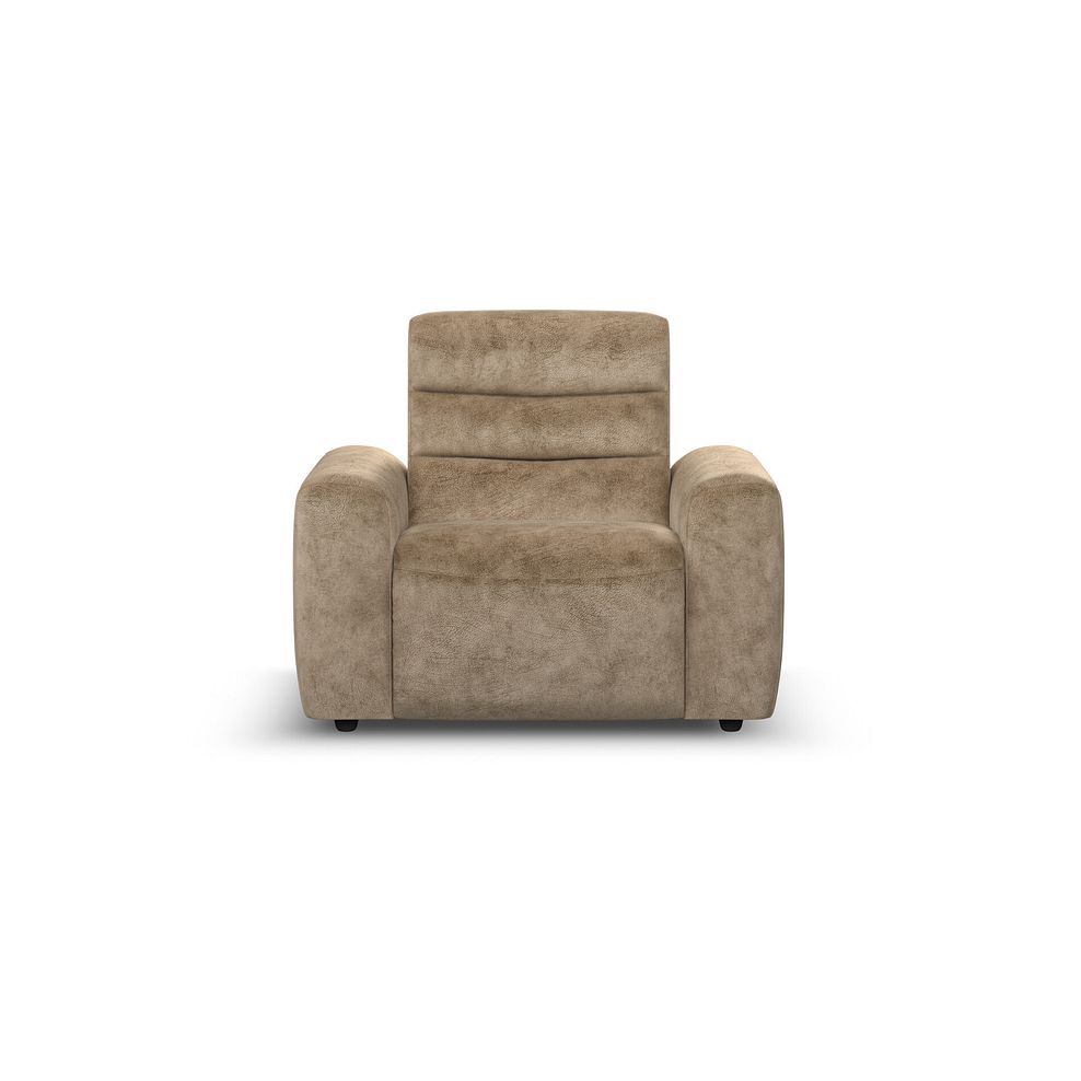 Cohen Electric Recliner Armchair in Dapple Taupe Fabric 4