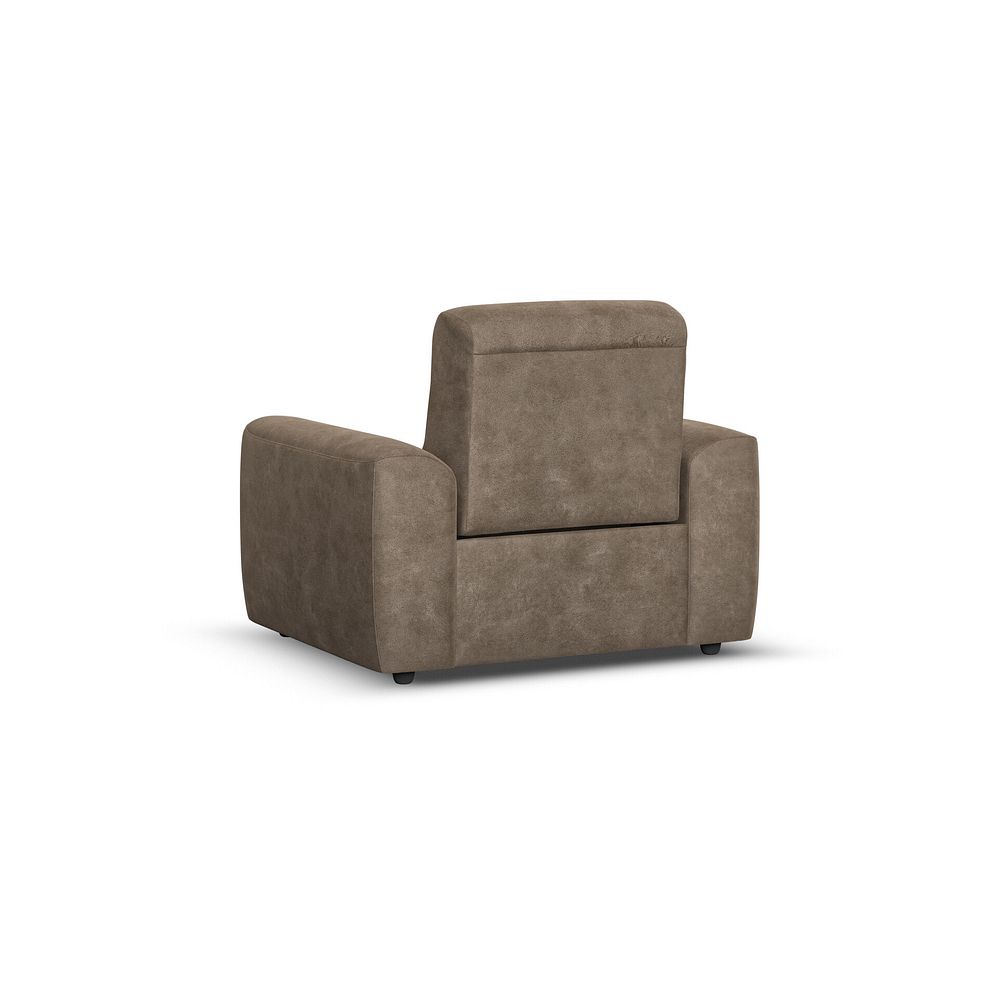 Cohen Electric Recliner Armchair in Miller Earth Brown Fabric 5