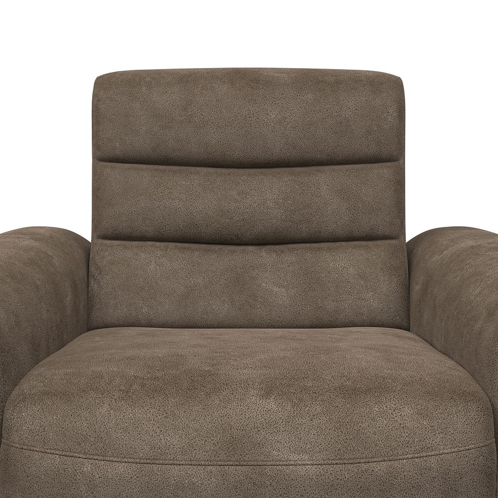 Cohen Electric Recliner Armchair in Miller Earth Brown Fabric 10