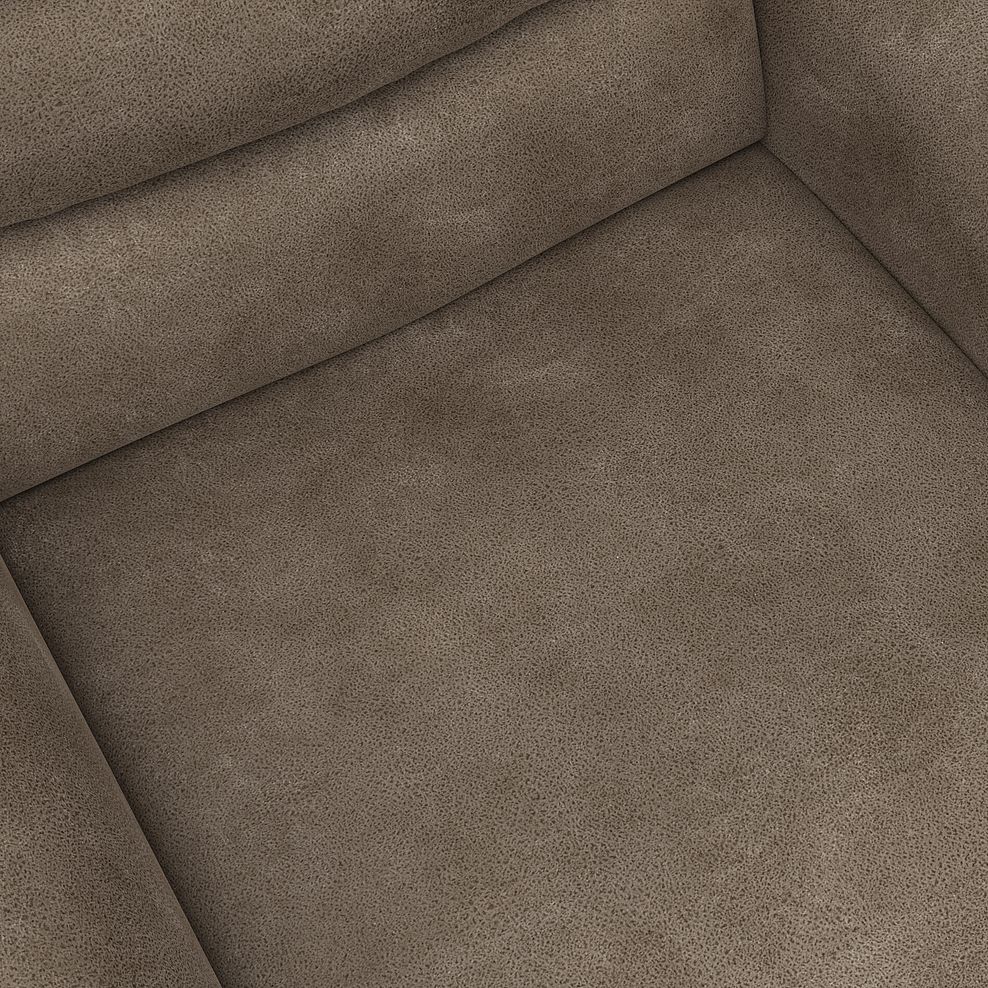 Cohen Electric Recliner Armchair in Miller Earth Brown Fabric 11