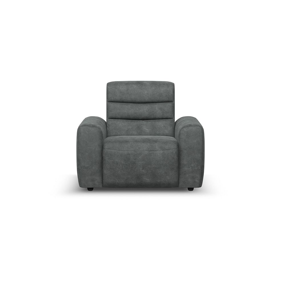 Cohen Electric Recliner Armchair in Miller Grey Fabric 4