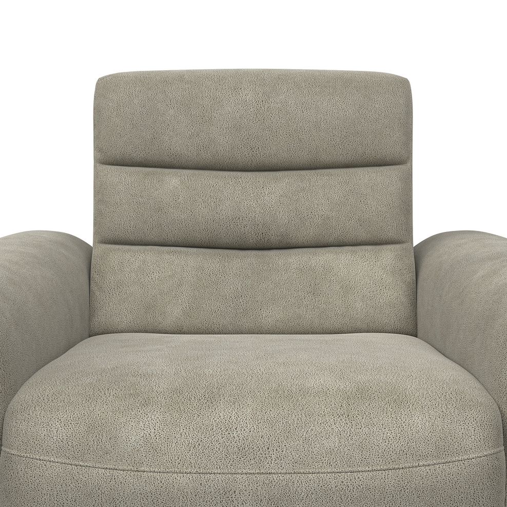 Cohen Electric Recliner Armchair in Miller Taupe Fabric 11