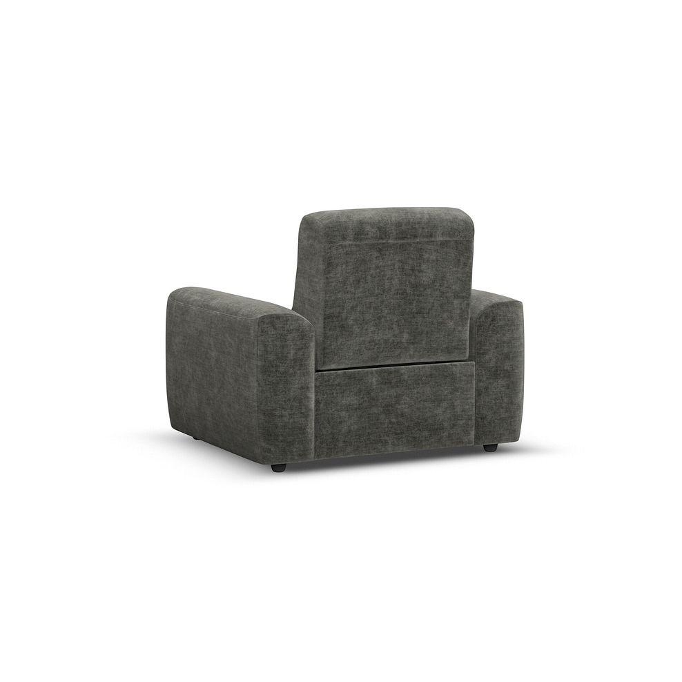Cohen Electric Recliner Armchair in Plush Charcoal Fabric 5