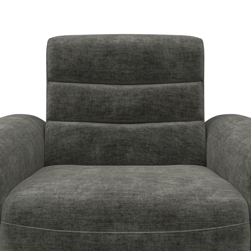 Cohen Electric Recliner Armchair in Plush Charcoal Fabric 10