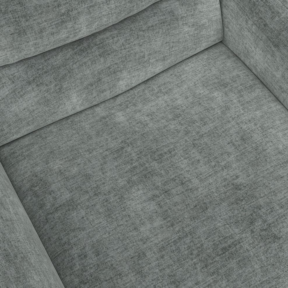 Cohen Electric Recliner Armchair in Plush Silver Fabric 11