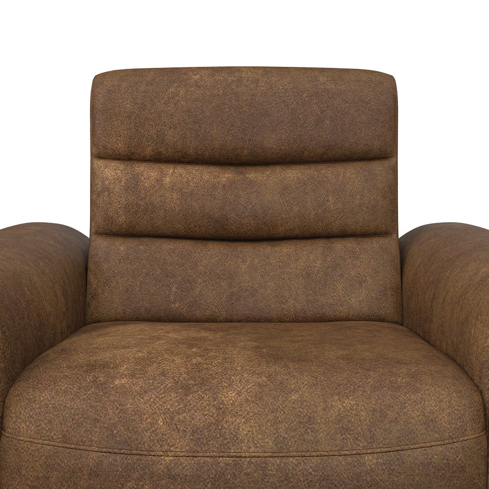 Cohen Electric Recliner Armchair in Ranch Brown Fabric 10