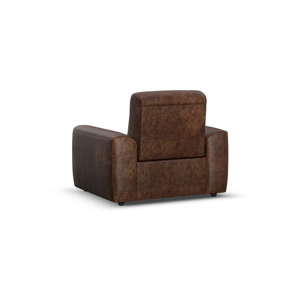 Cohen Electric Recliner Armchair in Ranch Dark Brown Fabric 5