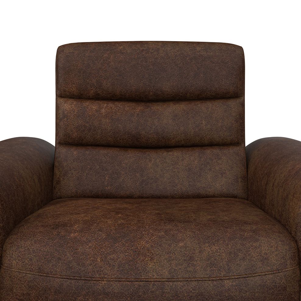 Cohen Electric Recliner Armchair in Ranch Dark Brown Fabric 10
