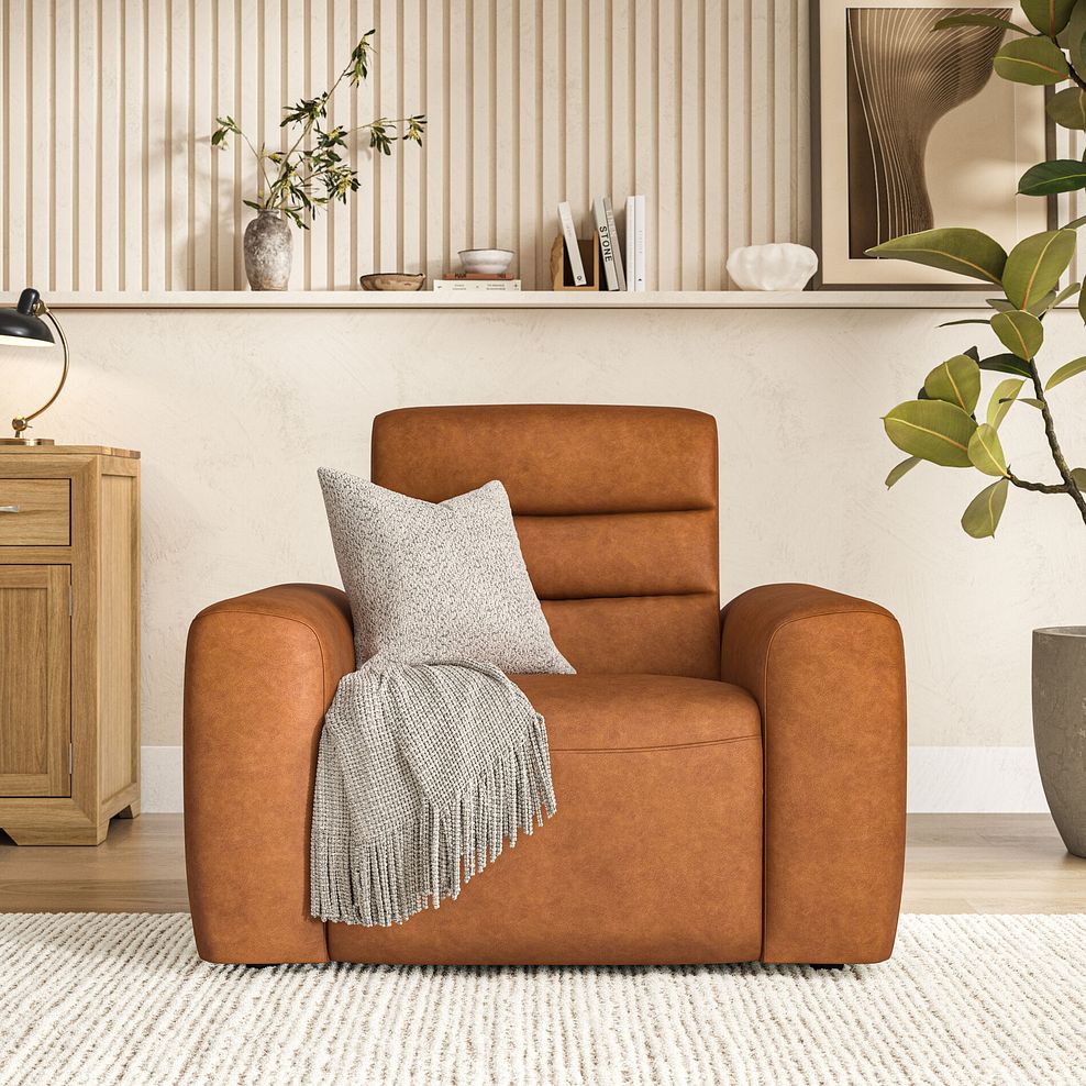 Cohen Electric Recliner Armchair in Virgo Cognac Leather 3