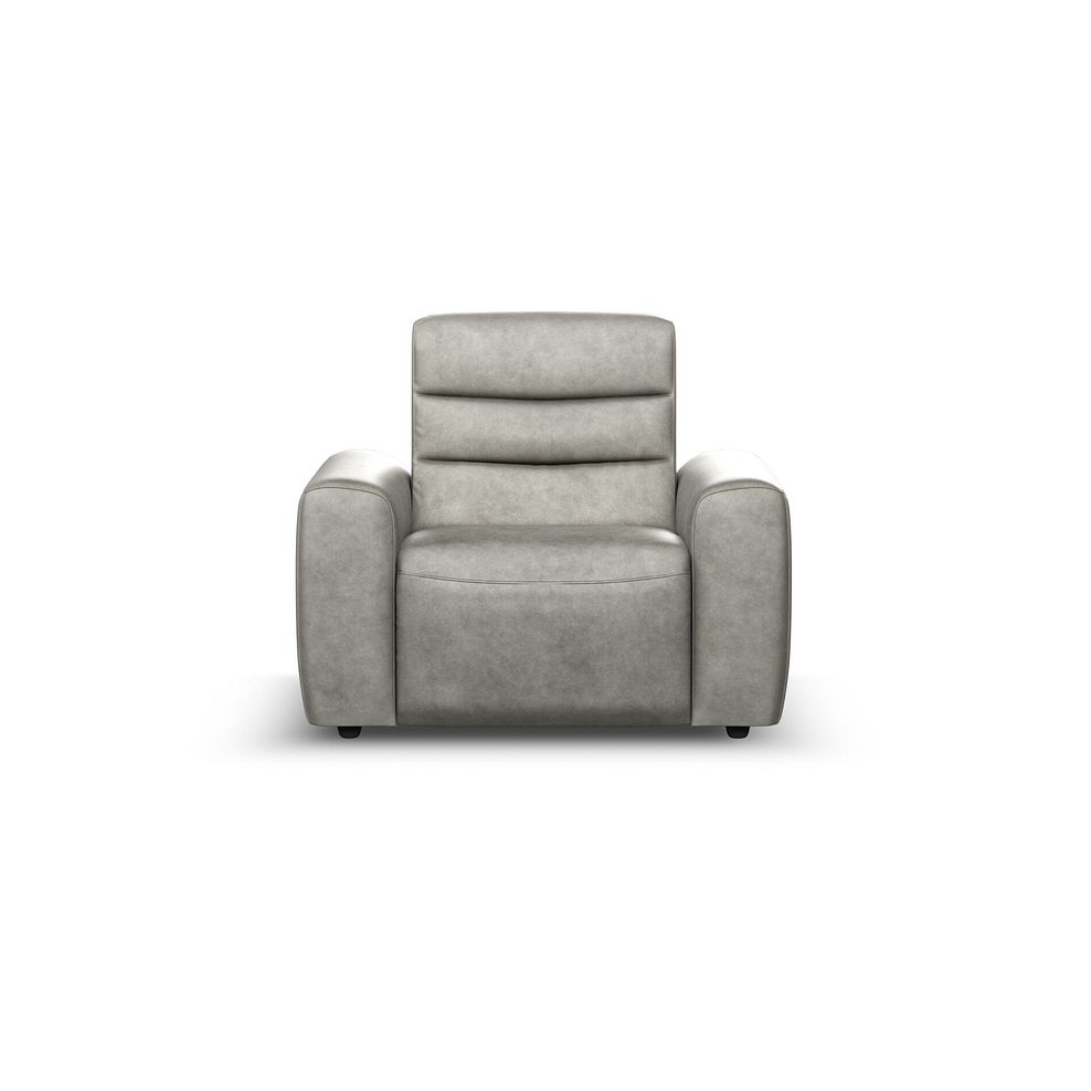Cohen Electric Recliner Armchair in Virgo Platinum Leather 4