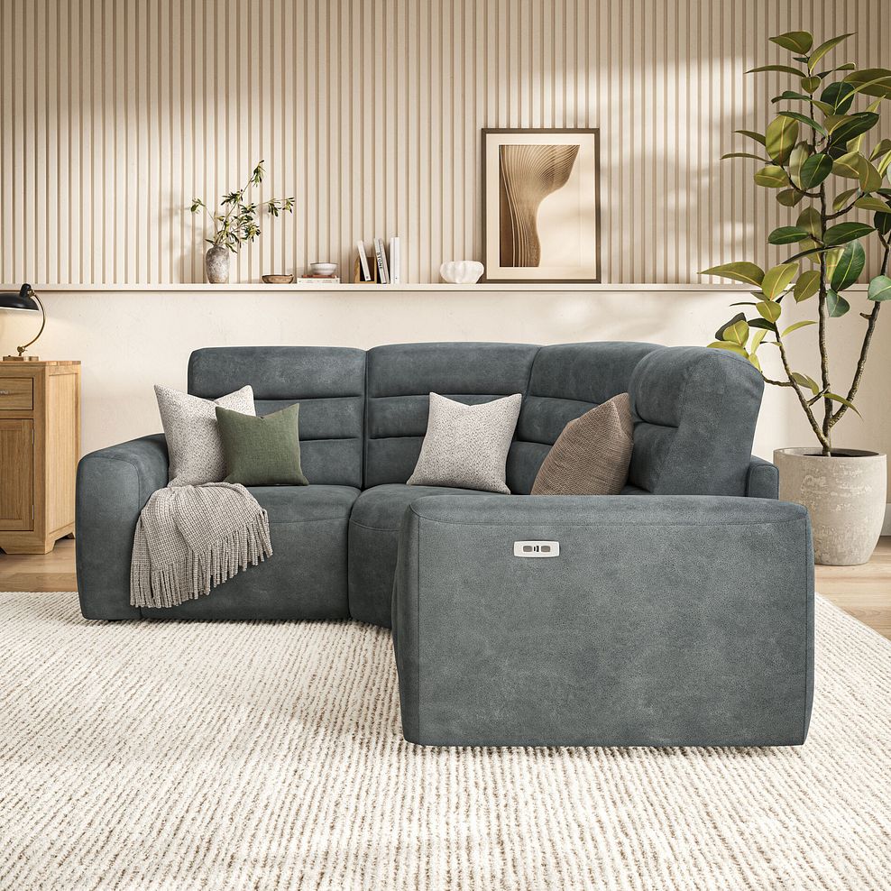 Cohen Group 1 Electric Recliner in Miller Grey Fabric 3