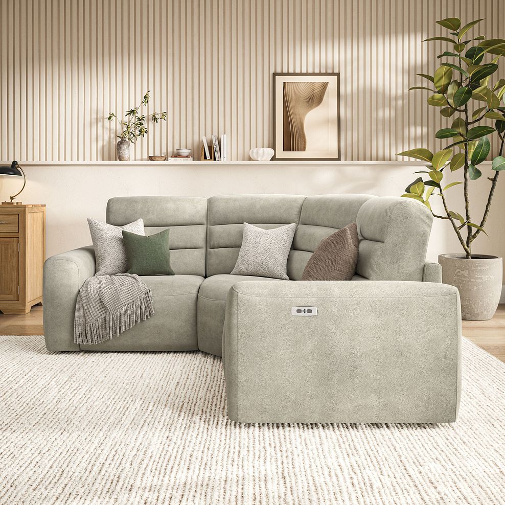 Cohen Group 1 Electric Recliner in Miller Taupe Fabric 3