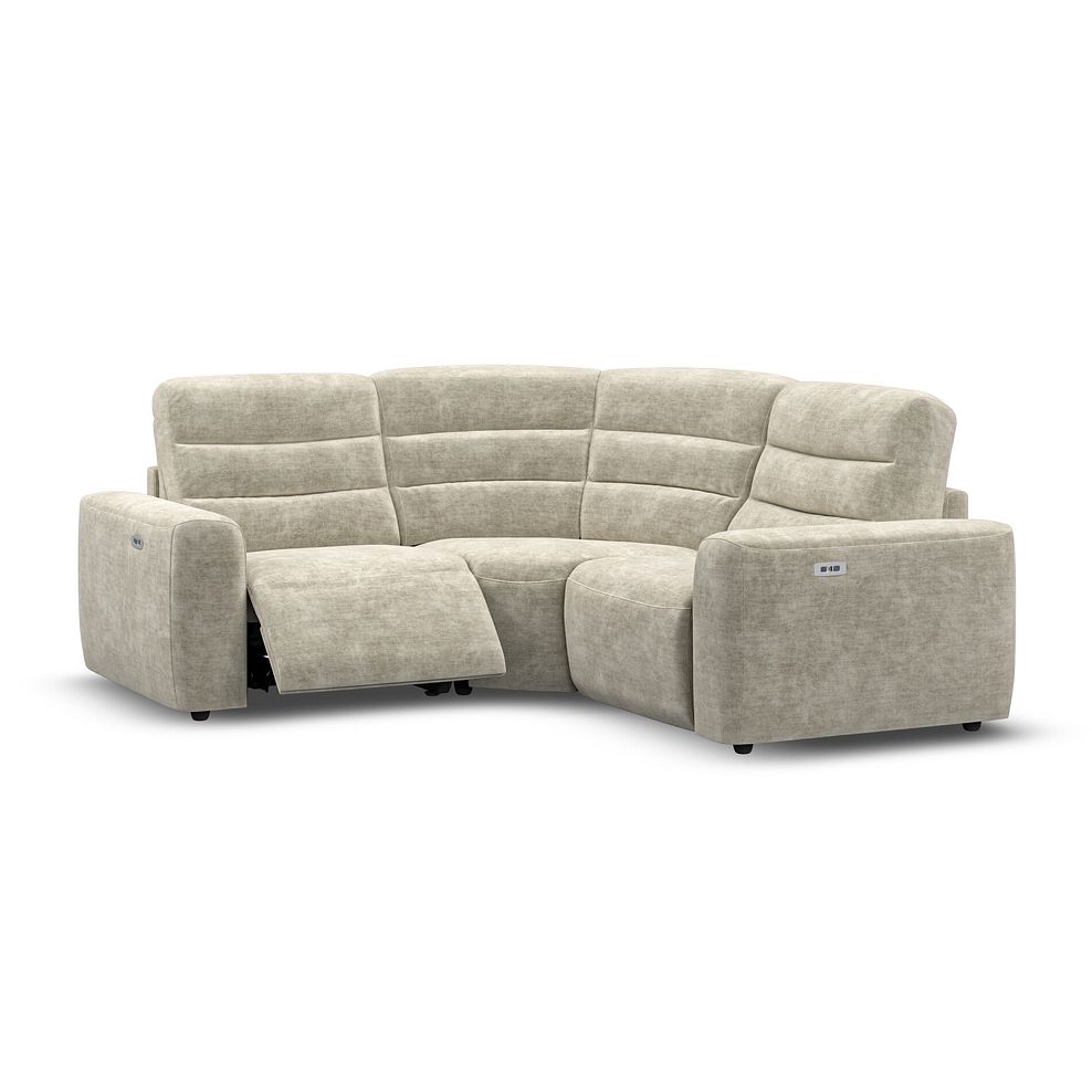 Cohen Group 1 Electric Recliner in Plush Beige Fabric 2