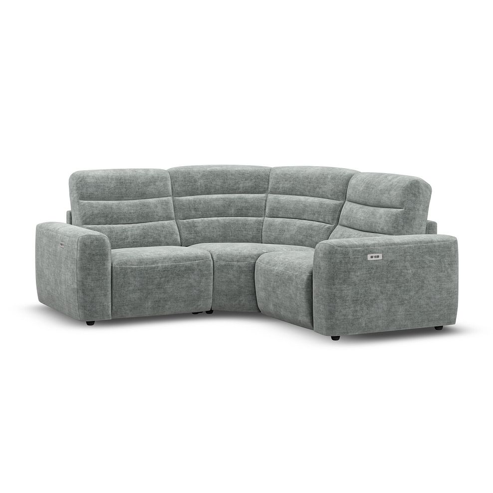 Cohen Group 1 Electric Recliner in Plush Silver Fabric 1