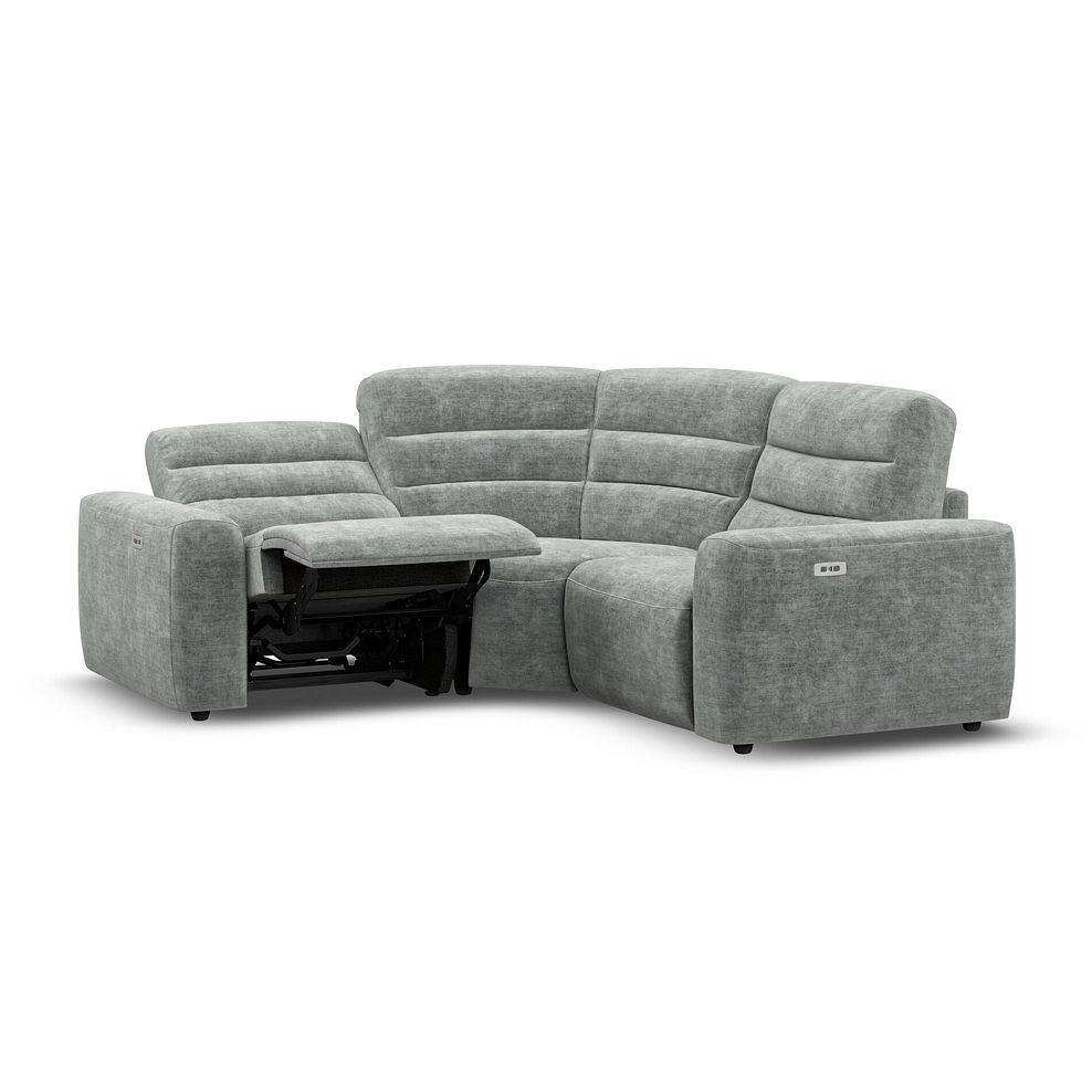 Cohen Group 1 Electric Recliner in Plush Silver Fabric 3