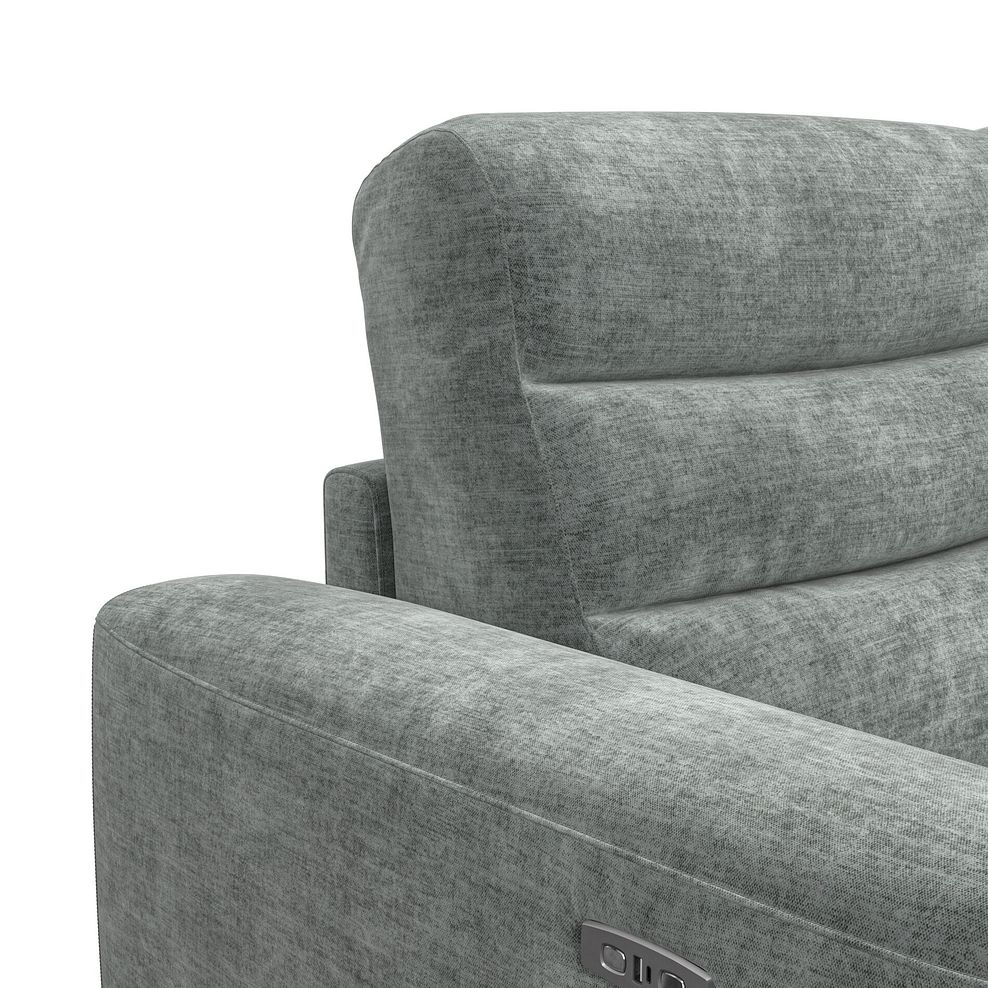 Cohen Group 1 Electric Recliner in Plush Silver Fabric 9