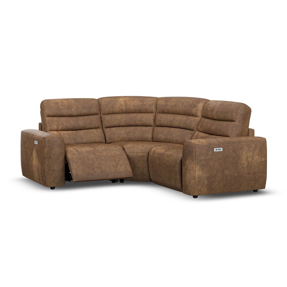Cohen Group 1 Electric Recliner in Ranch Brown Fabric 2