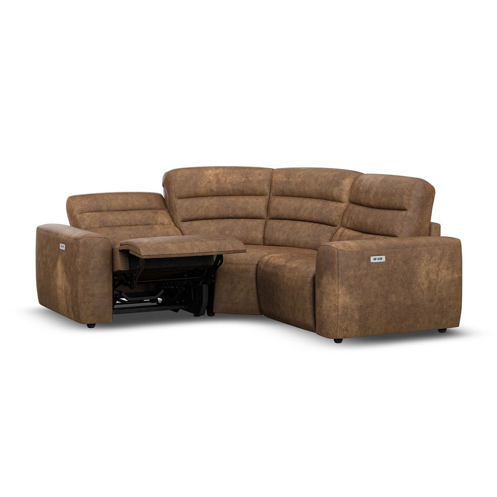 Cohen Group 1 Electric Recliner in Ranch Brown Fabric 3