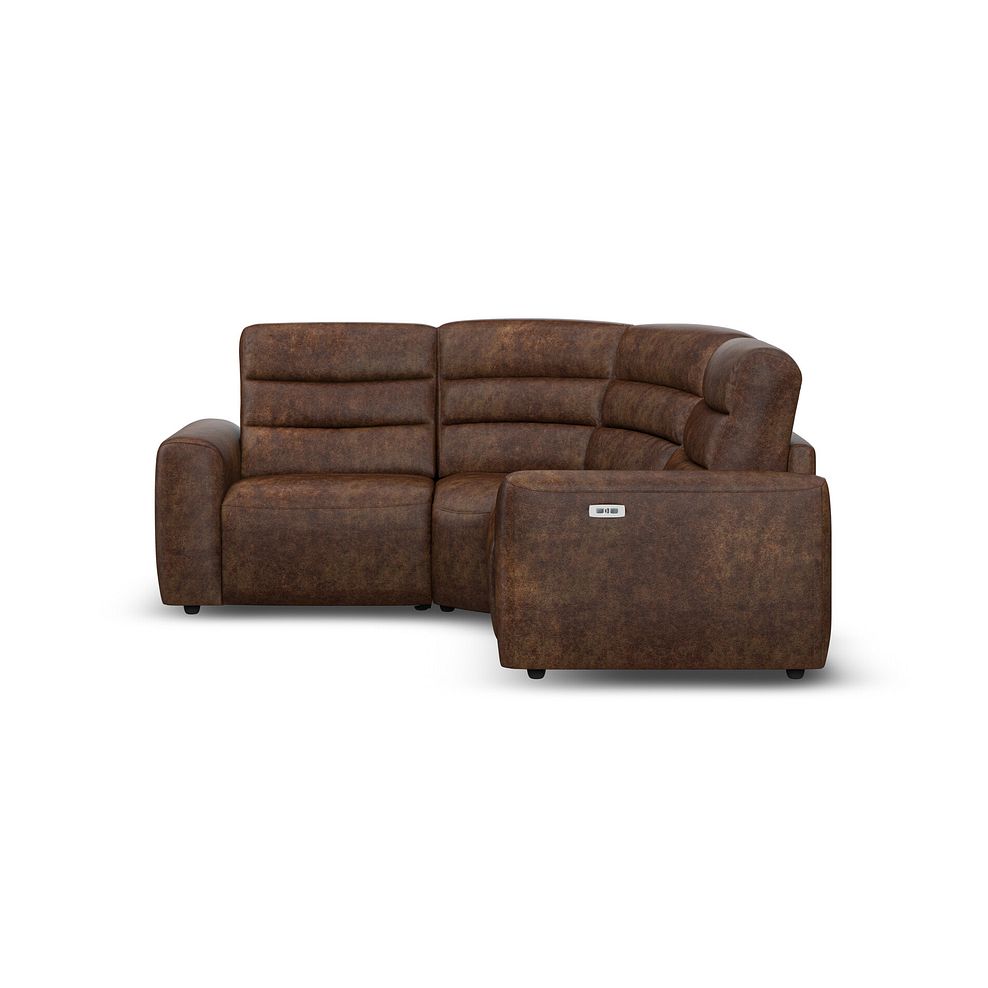 Cohen Group 1 Electric Recliner in Ranch Dark Brown Fabric 4