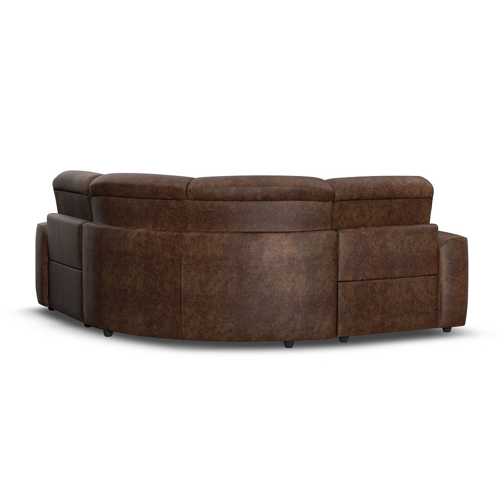 Cohen Group 1 Electric Recliner in Ranch Dark Brown Fabric 5