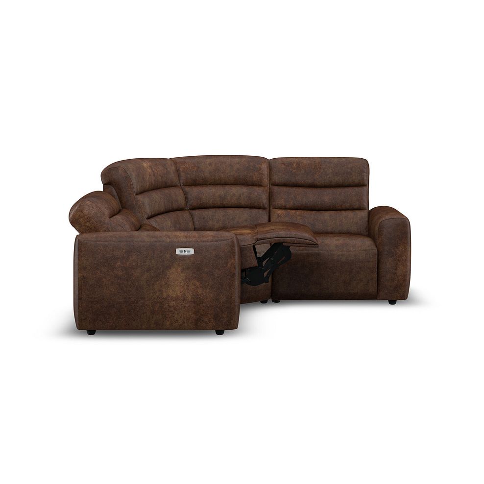 Cohen Group 1 Electric Recliner in Ranch Dark Brown Fabric 7