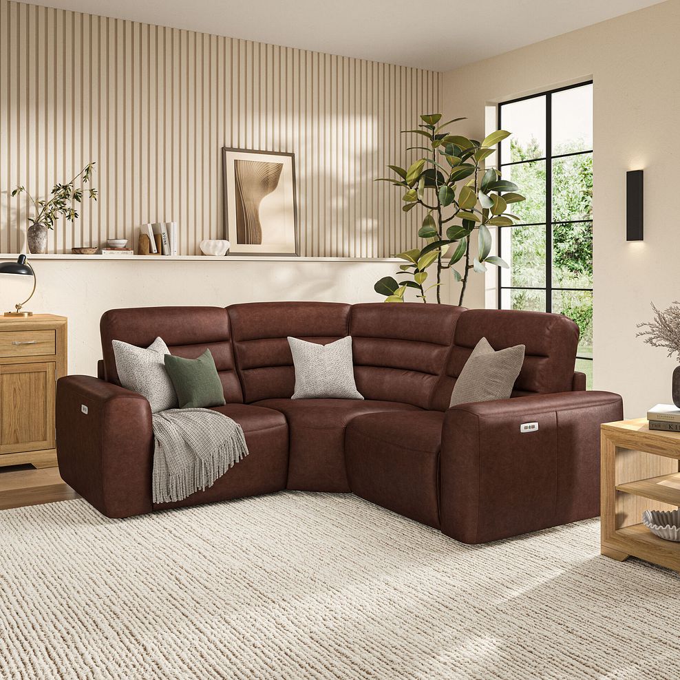 Cohen Group 1 Electric Recliner in Virgo Chestnut Leather 1