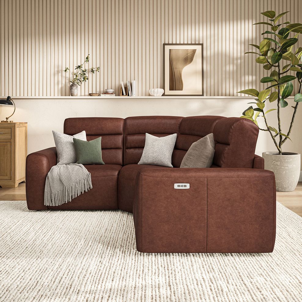 Cohen Group 1 Electric Recliner in Virgo Chestnut Leather 3