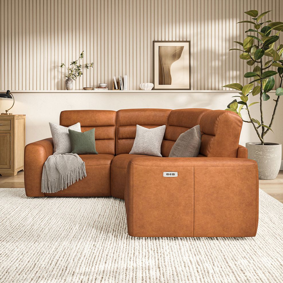 Cohen Group 1 Electric Recliner in Virgo Cognac Leather 3