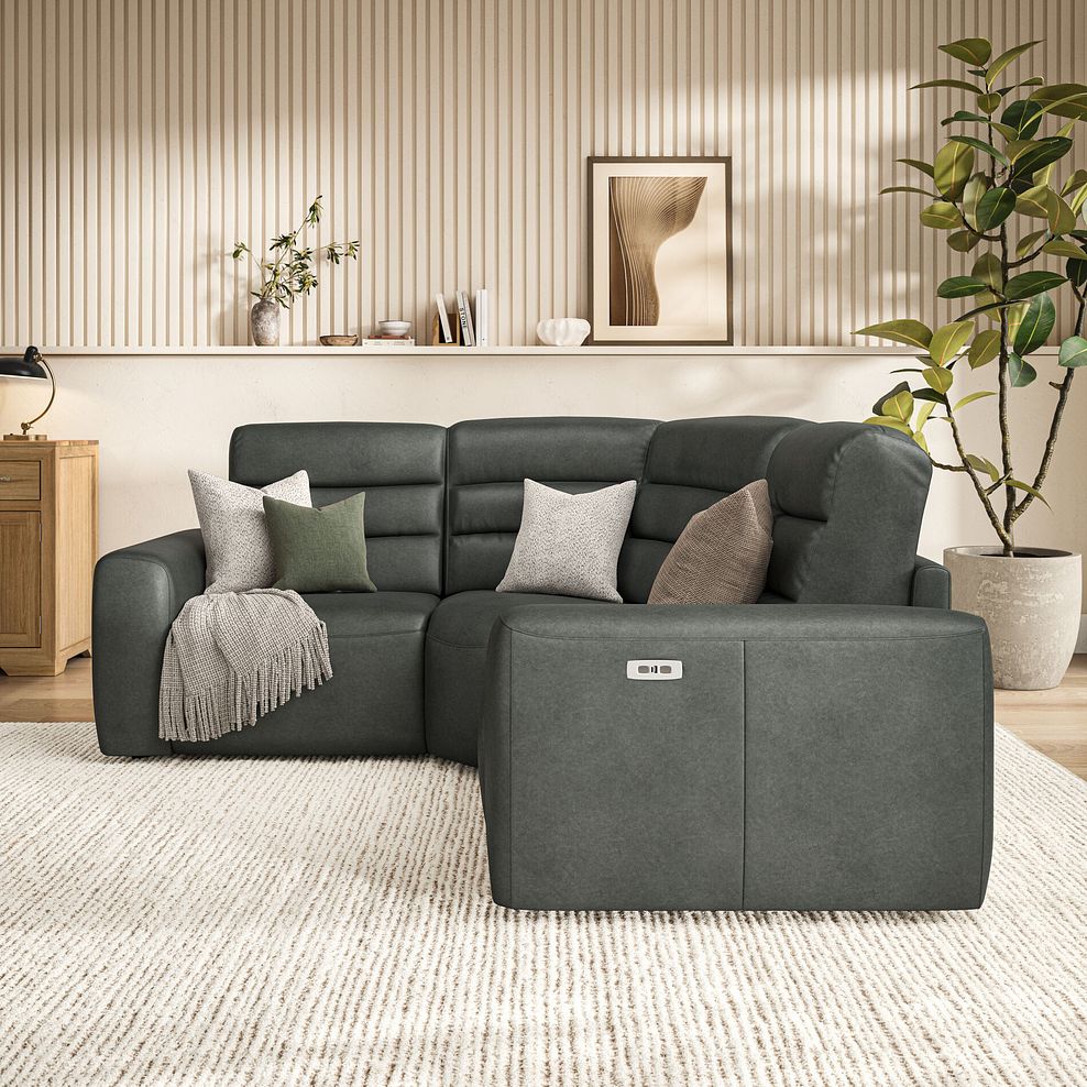 Cohen Group 1 Electric Recliner in Virgo Lead Leather 3