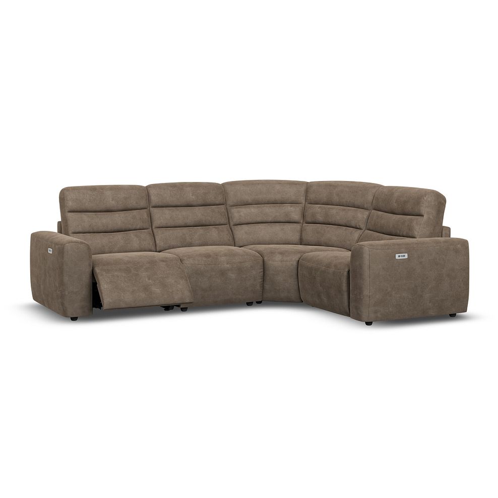 Cohen Group 2 Electric Recliner - Left Hand in Miller Earth Brown Fabric 2