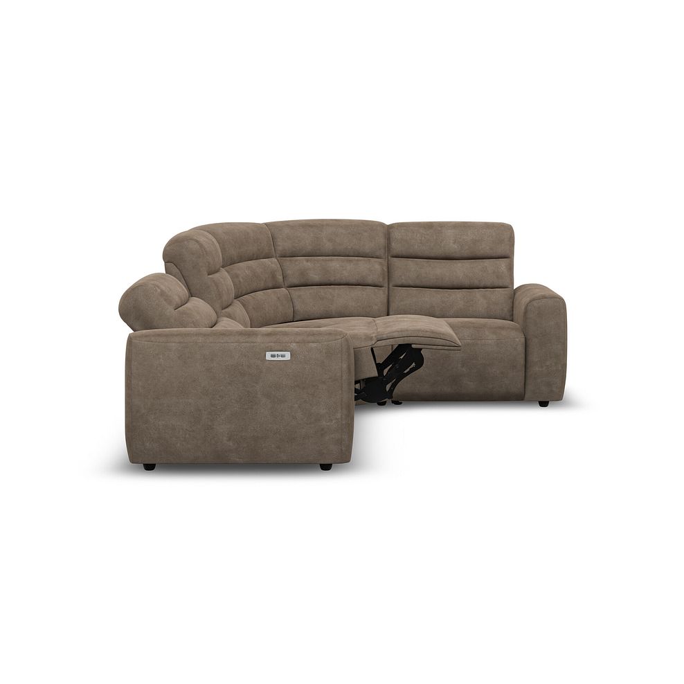 Cohen Group 2 Electric Recliner - Left Hand in Miller Earth Brown Fabric 8