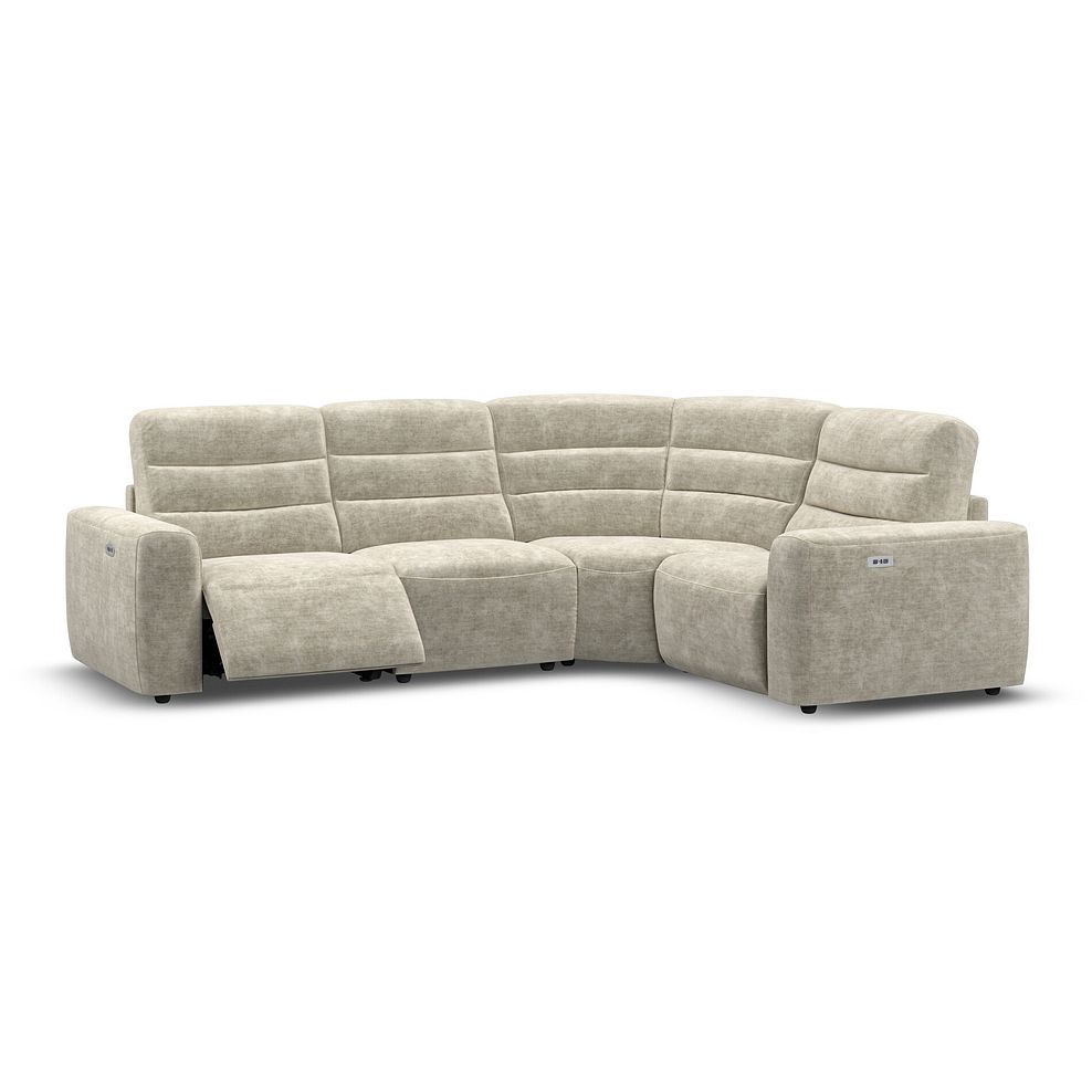 Cohen Group 2 Electric Recliner - Left Hand in Plush Beige Fabric 2