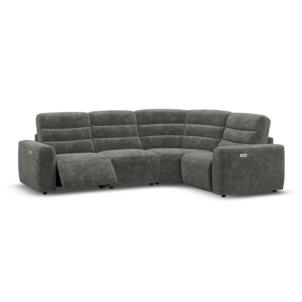 Cohen Group 2 Electric Recliner - Left Hand in Plush Charcoal Fabric 2