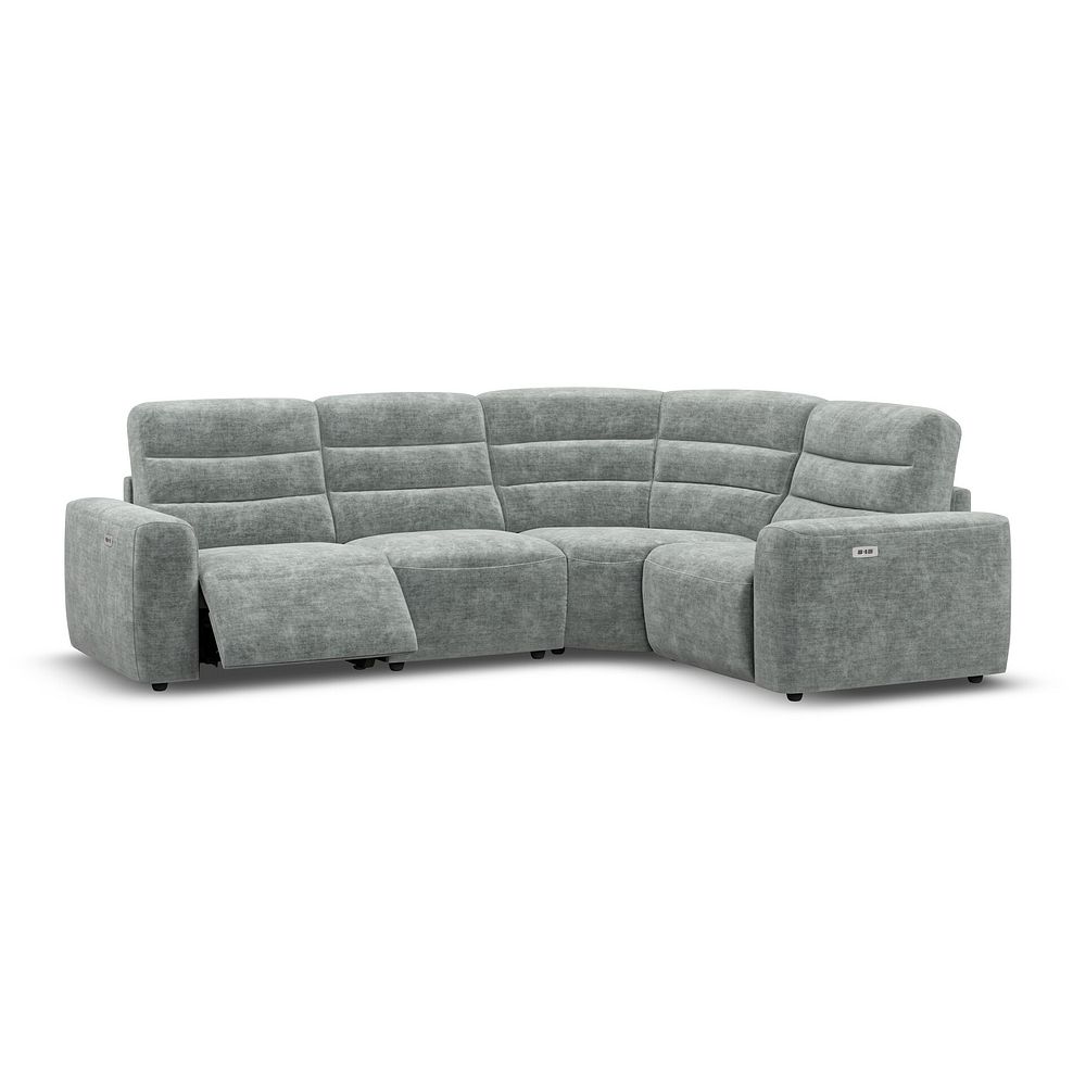 Cohen Group 2 Electric Recliner - Left Hand in Plush Silver Fabric 2