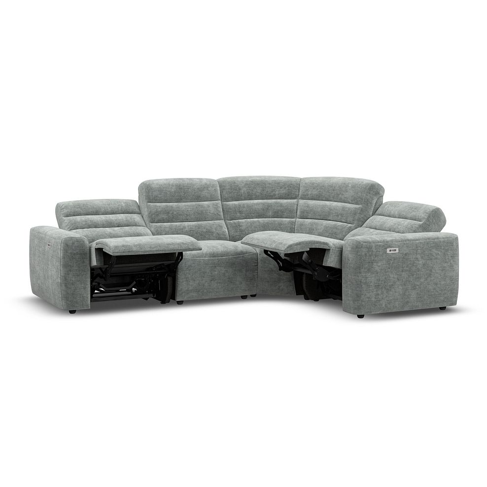 Cohen Group 2 Electric Recliner - Left Hand in Plush Silver Fabric 4