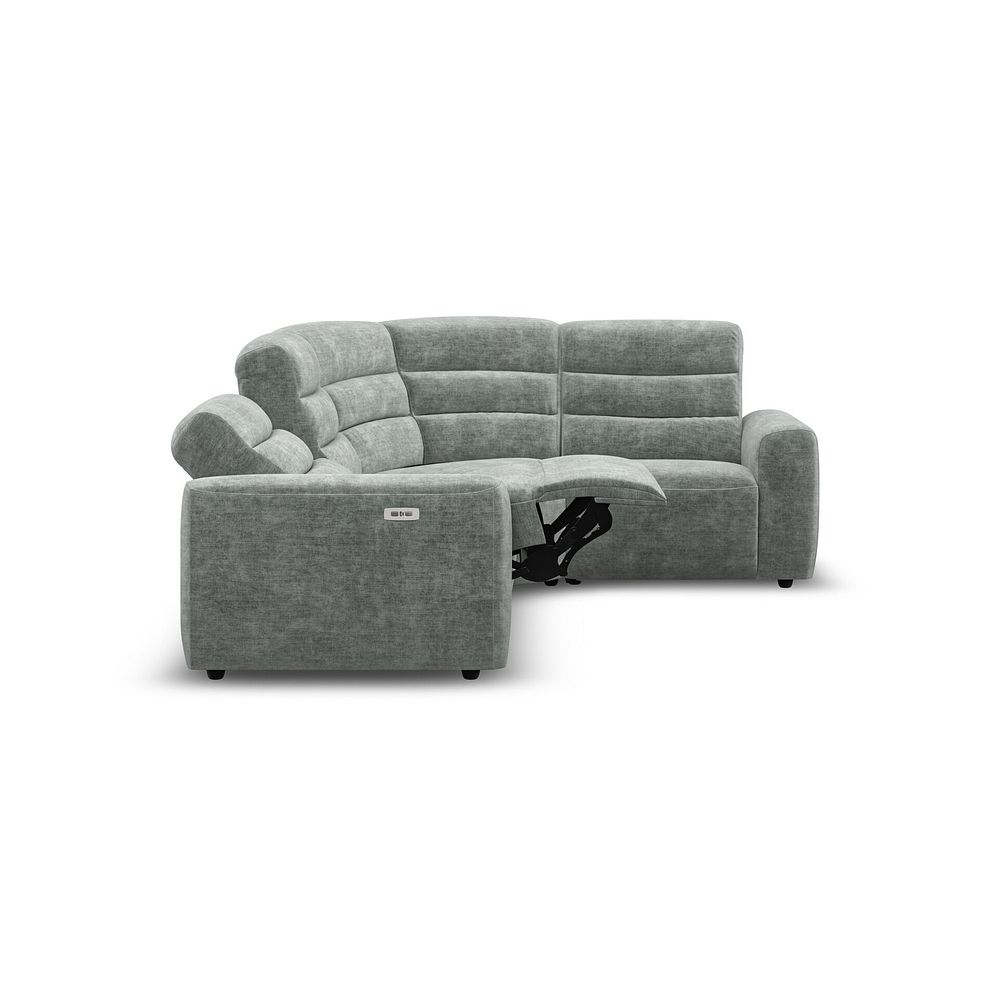 Cohen Group 2 Electric Recliner - Left Hand in Plush Silver Fabric 8