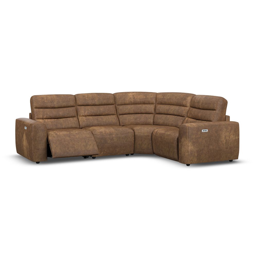 Cohen Group 2 Electric Recliner - Left Hand in Ranch Brown Fabric 2