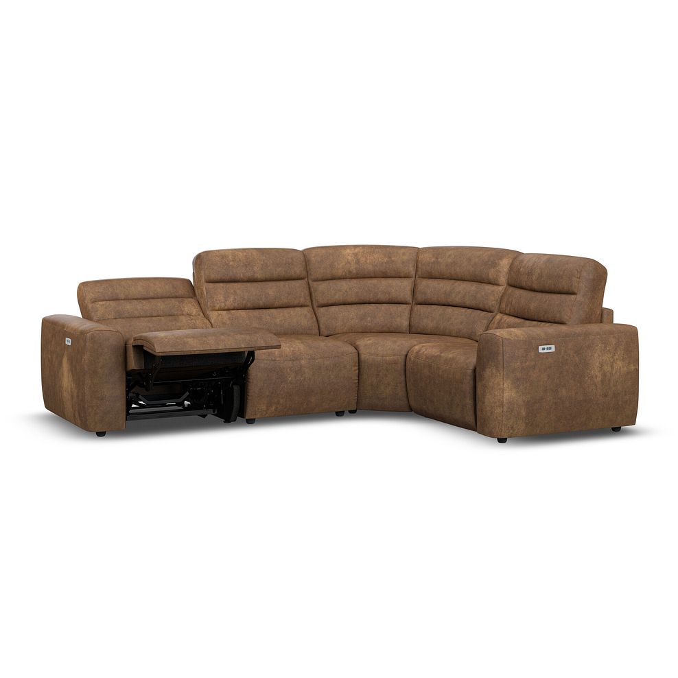 Cohen Group 2 Electric Recliner - Left Hand in Ranch Brown Fabric 3