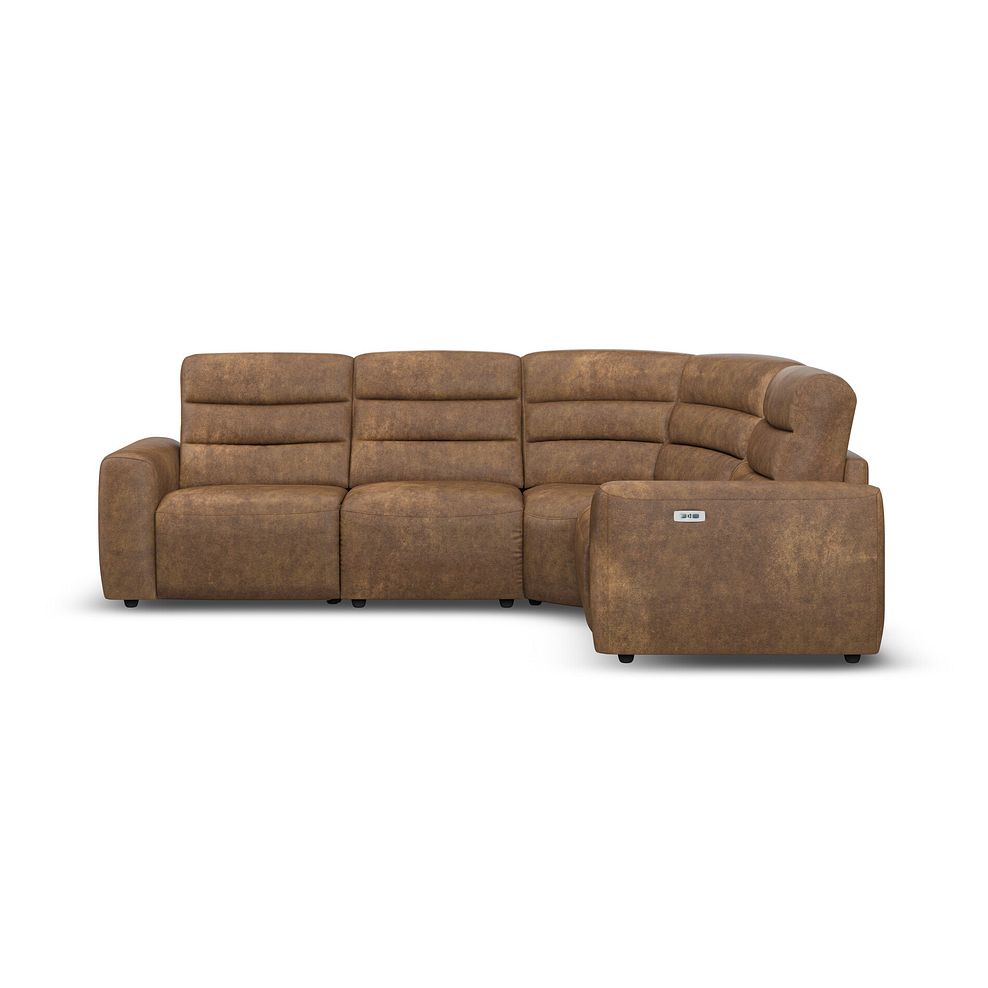 Cohen Group 2 Electric Recliner - Left Hand in Ranch Brown Fabric 5