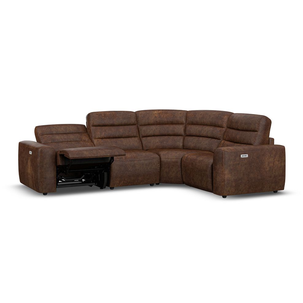 Cohen Group 2 Electric Recliner - Left Hand in Ranch Dark Brown Fabric 3