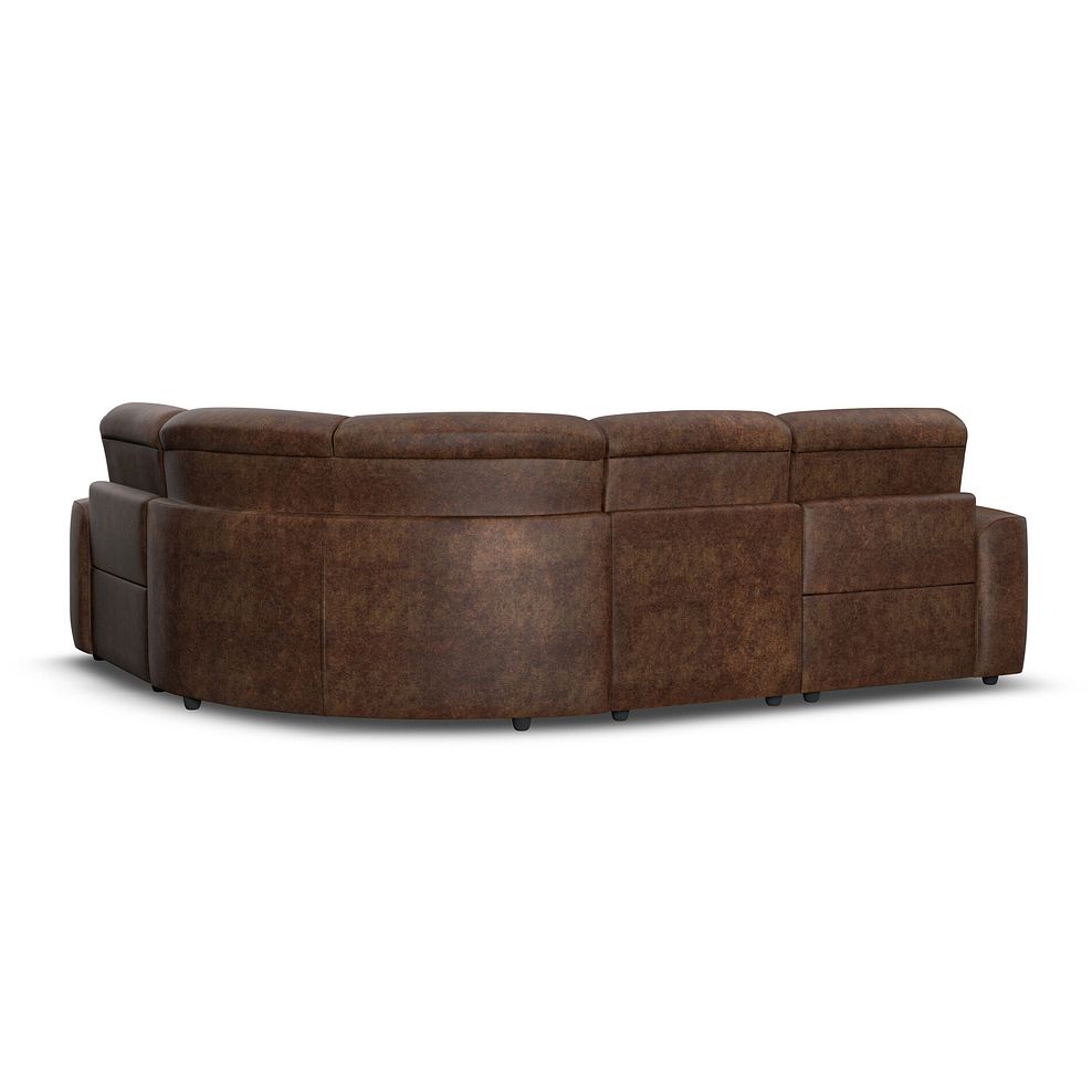 Cohen Group 2 Electric Recliner - Left Hand in Ranch Dark Brown Fabric 6