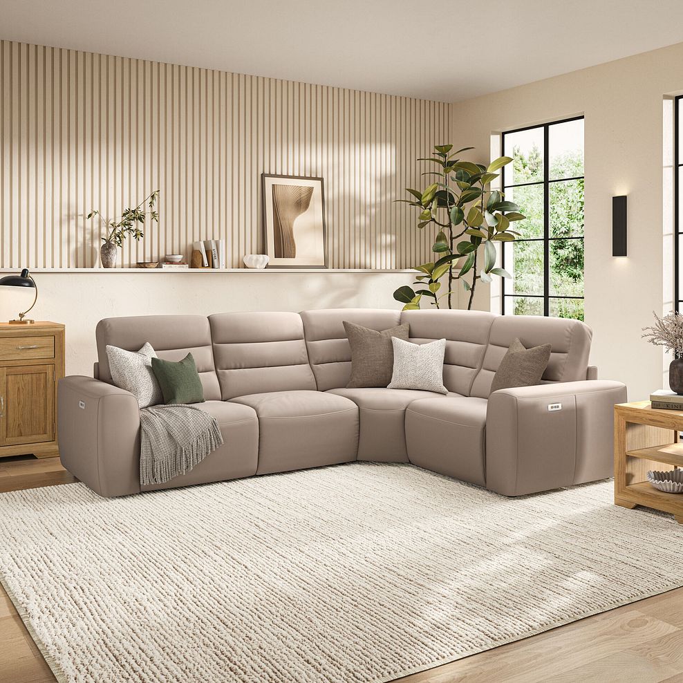 Cohen Group 2 Electric Recliner - Left Hand in Virgo Buff Leather 1