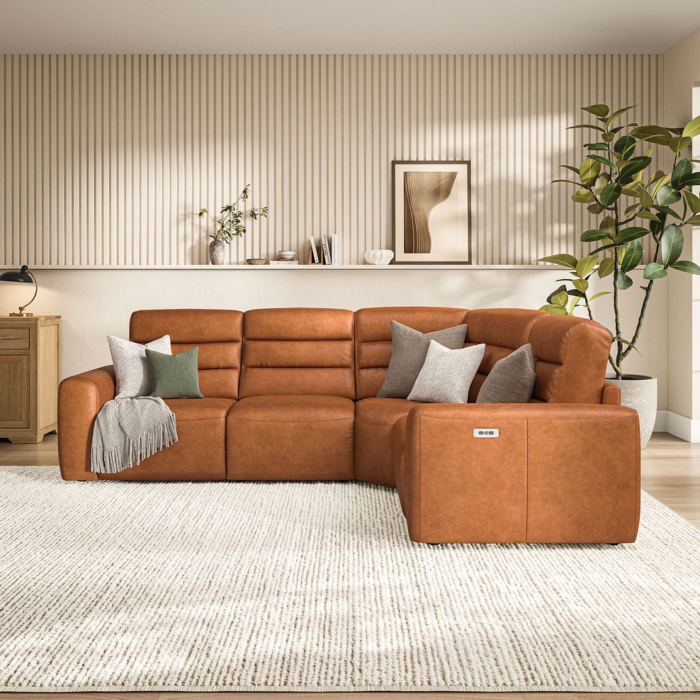 Cohen Group 2 Electric Recliner - Left Hand in Virgo Cognac Leather 3