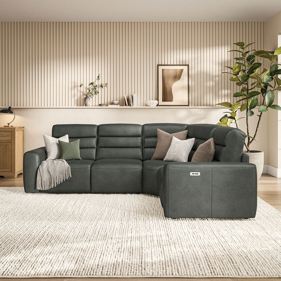 Cohen Group 2 Electric Recliner - Left Hand in Virgo Lead Leather 3