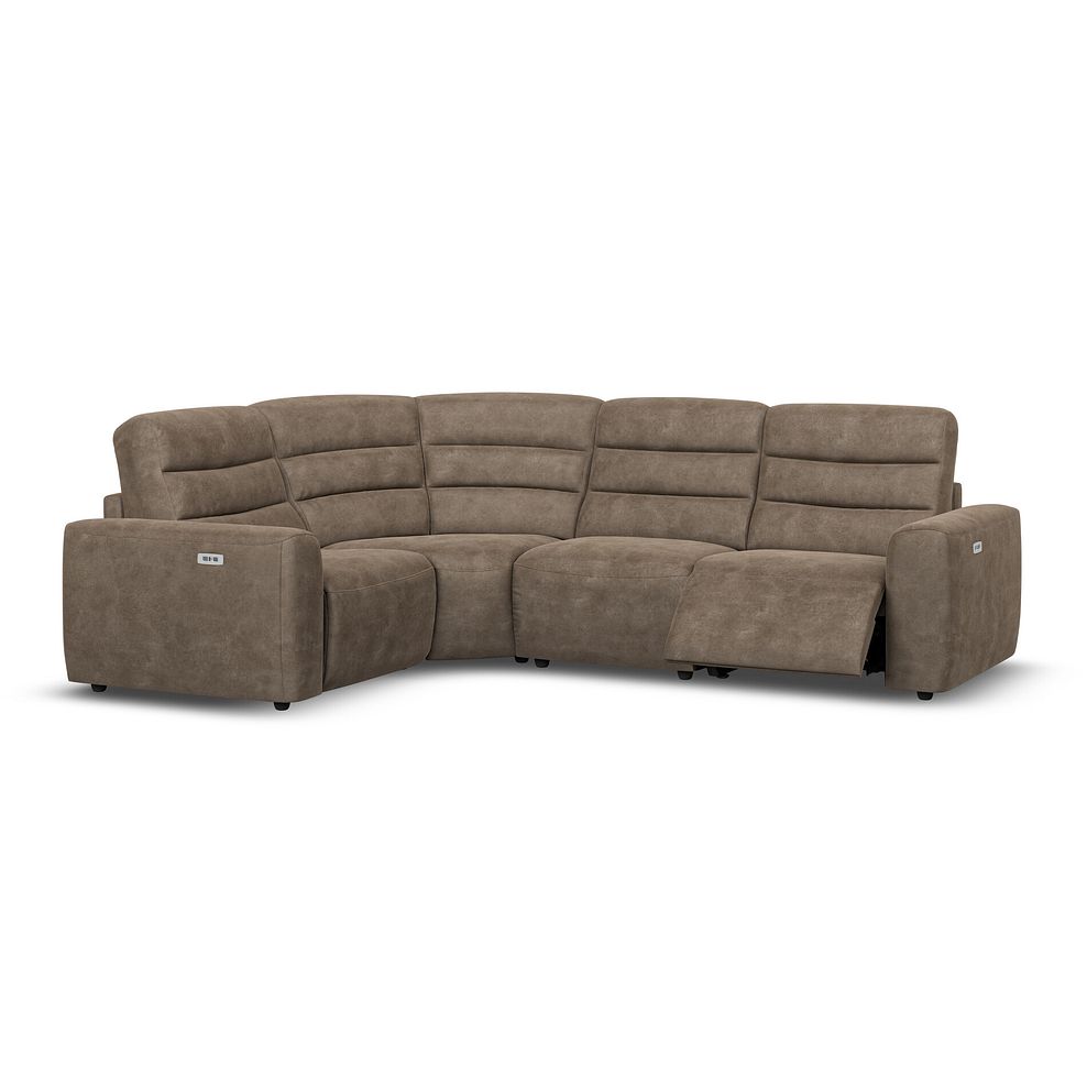 Cohen Group 2 Electric Recliner - Right Hand in Miller Earth Brown Fabric 4