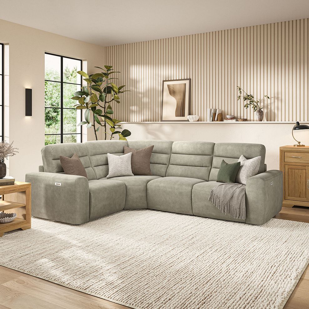 Cohen Group 2 Electric Recliner - Right Hand in Miller Taupe Fabric 1